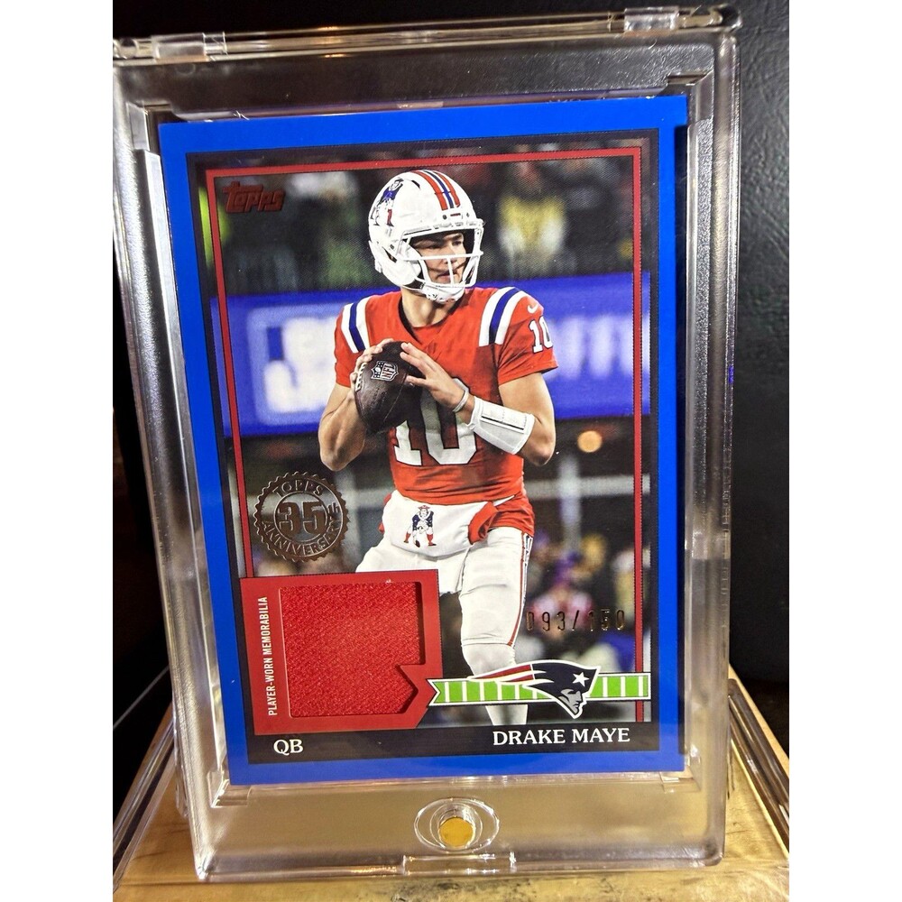 Topps 2026 Flagship Football Drake Maye Patriots 1991 Relic #91TFR-DM /150